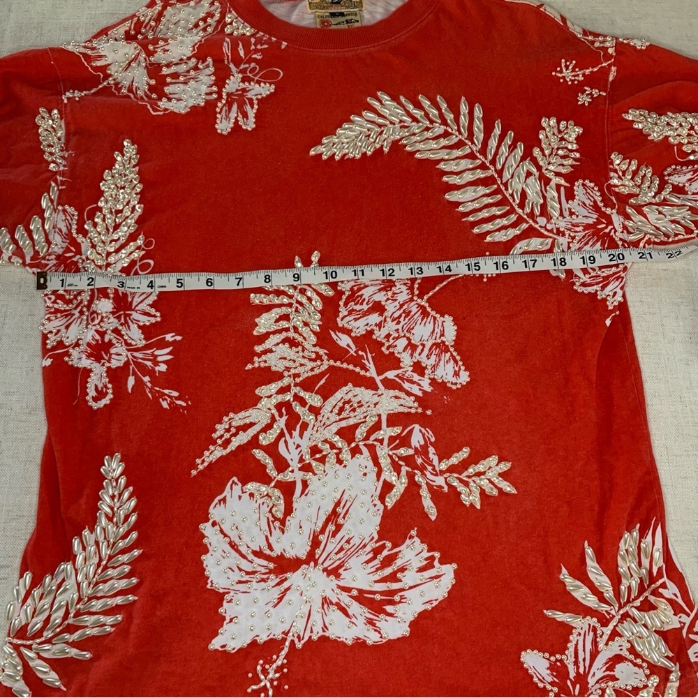 Vintage BIS BIS by Gene Ewing Oversized Beaded Pearl T-Shirt - Picture 14 of 16